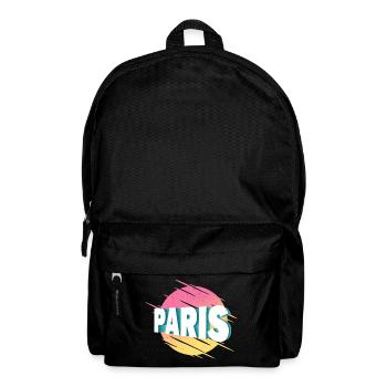 Paris France City Font Vintage Rétro - Sac à dos - noir - Devant