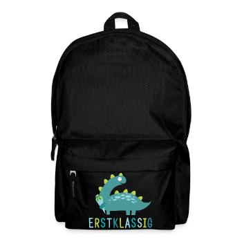 Erstklassig - Schulkind - Dino - Rucksack - Schwarz - Vorne