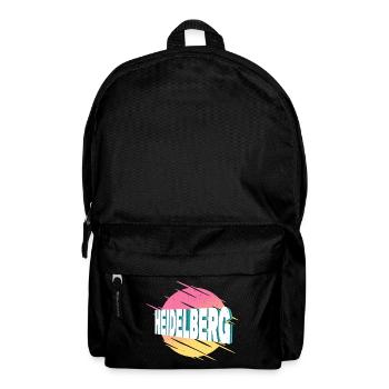 Heidelberg Deutschland Stadt Schrift Vintage Retro - Rucksack - Schwarz - Vorne