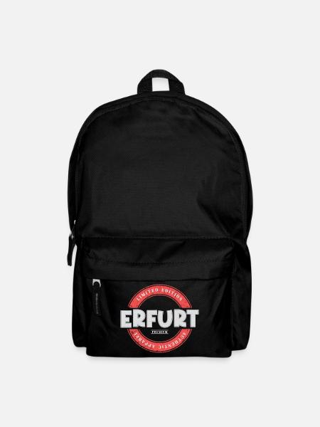 Erfurt Deutschland Stadt Skyline Heimat Liebe - Rucksack - Schwarz