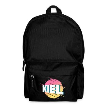 Kiel Germany City Font Vintage Retro - Backpack - black - Front