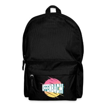 Offenbach Deutschland Stadt Schrift Vintage Retro - Rucksack - Schwarz - Vorne
