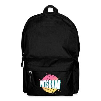 Potsdam Deutschland Stadt Schrift Vintage Retro - Rucksack - Schwarz - Vorne