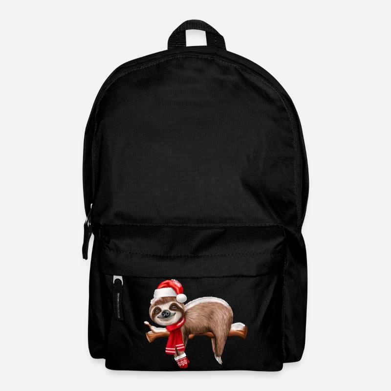 Weihnachten Faultier Christmas Sloth - Rucksack - Schwarz
