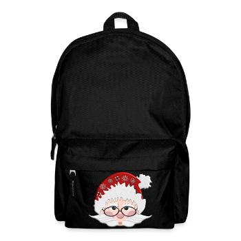 Stilvoller Santa mit Brille - Rucksack - Schwarz - Vorne