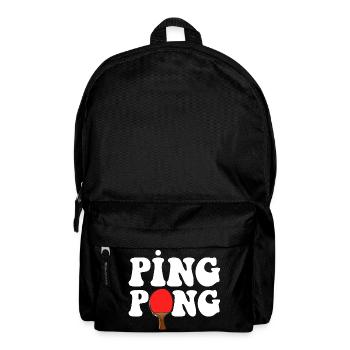 Ping Pong outfit with table tennis bat - Backpack - black - Front