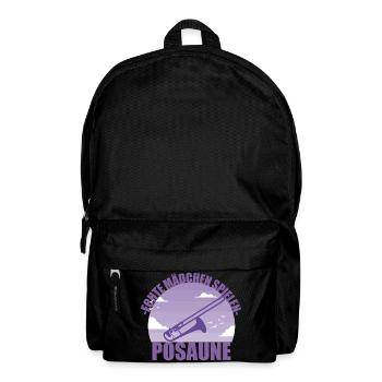Posaune Musikerin Instrument Mädchen Geschenk - Rucksack - Schwarz - Vorne