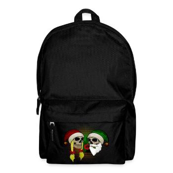 Crâne Femme Homme Noël Rose Bonnet - Sac à dos - noir - Devant