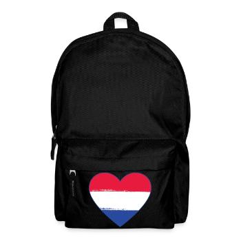 Holland Flag Heart used - Backpack - black - Front