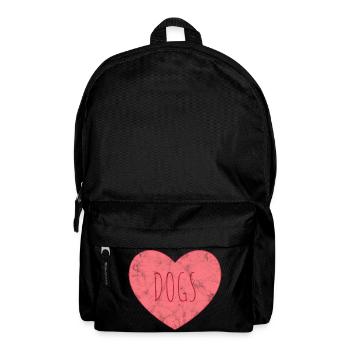 J’aime tous les chiens. Amour de chien * - Sac à dos - noir - Devant