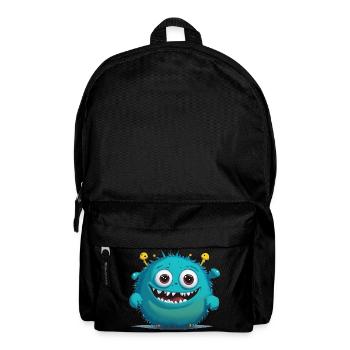 Petit monstre bleu - Sac à dos - noir - Devant