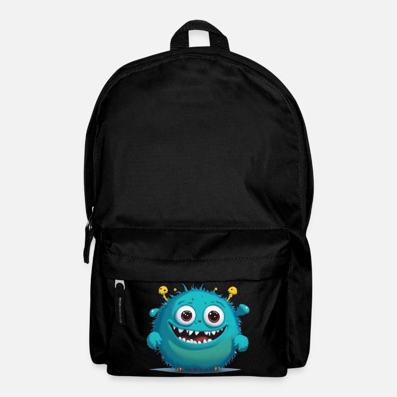 kleines blaues Monster - Rucksack - Schwarz