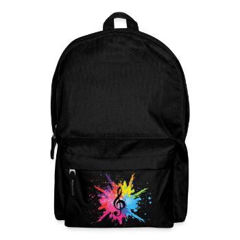 Musik und mehrfarbige Explosion (schwarz) - Rucksack - Schwarz - Vorne