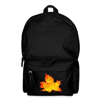 Polygonal Autumn Maple Tree Leaf Poly Art - Backpack - black - Front