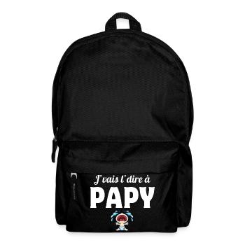 papy, grand-père, papi, j'vais le dire - Sac à dos - noir - Devant