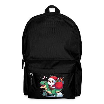 Weihnachtsmann und T-Rex - Rucksack - Schwarz - Vorne