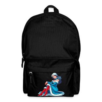 Ded Moroz Snegurotschka russischer Weihnachtsmann - Rucksack - Schwarz - Vorne