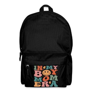 Colorful Design with Vintage Smile and Symbols - Backpack - black - Front