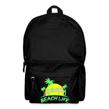 La vie à la plage - Sac à dos - noir - Devant