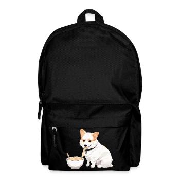 Corgi Eating Ramen #1 - Backpack - black - Front
