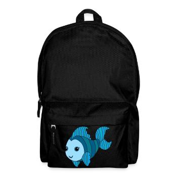 Bunter Fisch - Rucksack - Schwarz - Vorne