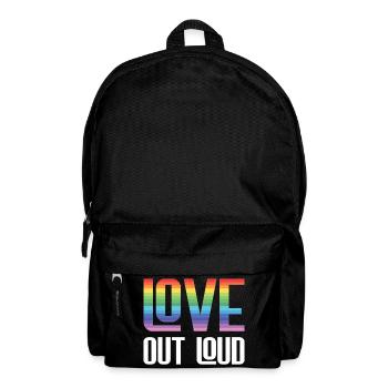 Mois de la fierté LGBTQ - Love Out Loud - Sac à dos - noir - Devant
