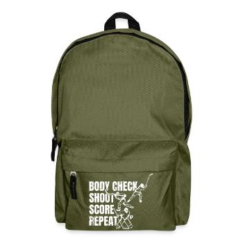Body Check Shoot Score Repeat - Rucksack - Olivgrün - Vorne