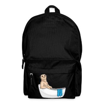 Erdmännchen Baden Badewanne - Rucksack - Schwarz - Vorne