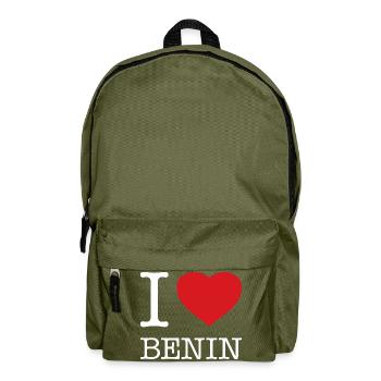 I LOVE BENIN - Rucksack - Olivgrün - Vorne