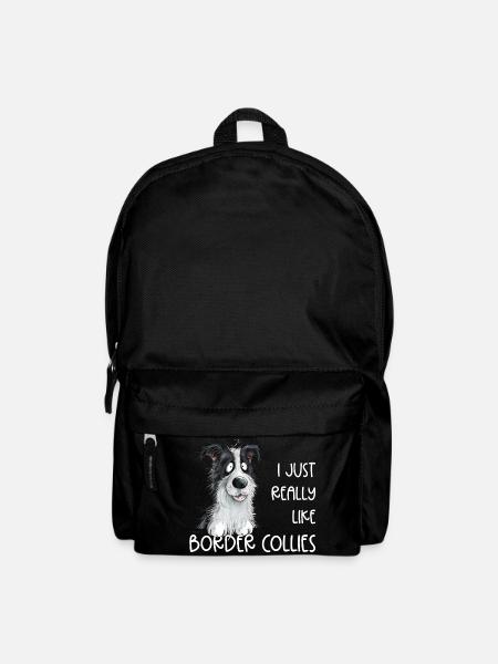 Drolliger Border Collie Hund Spruch - Rucksack - Schwarz