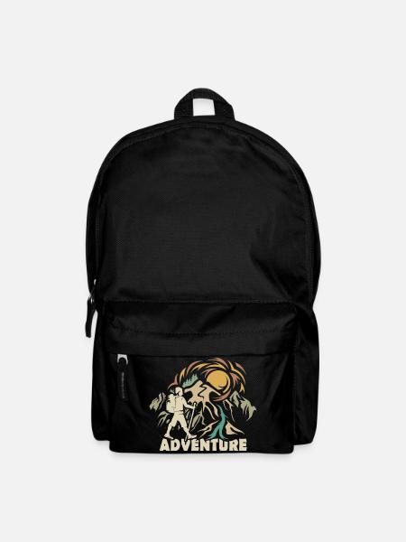 retro wandern Abenteuer vintage trekking Natur - Rucksack - Schwarz