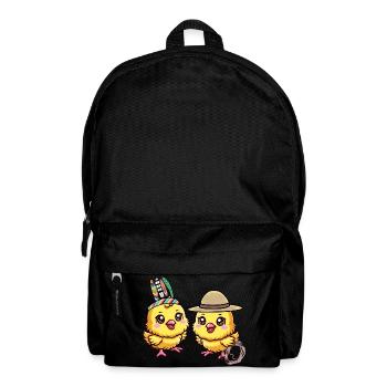 Wilder Westen Western Küken Hühner Huhn - Rucksack - Schwarz - Vorne