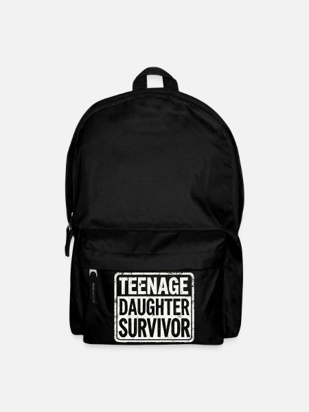 Teenage Daughter Survivor – Lustiges Eltern-Design - Rucksack - Schwarz