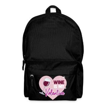 Wine is my valentine - Rucksack - Schwarz - Vorne