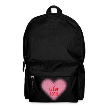 I is for Icon – Heart meets Statement - Backpack - black - Front