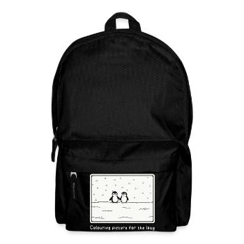 Coloring page for the lazy - Backpack - black - Front