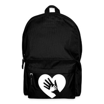 Hand aufs Herz - Rucksack - Schwarz - Vorne
