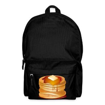 Pancakes Motif with Butter Flake and Maple Syrup - Backpack - black - Front