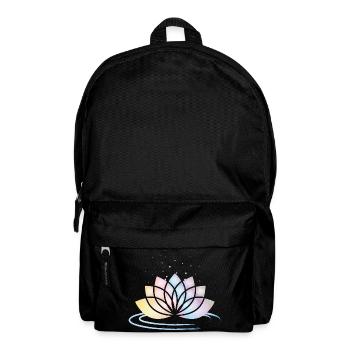 Stilisiertes Pastell Blütensymbol mit Wasser - Rucksack - Schwarz - Vorne