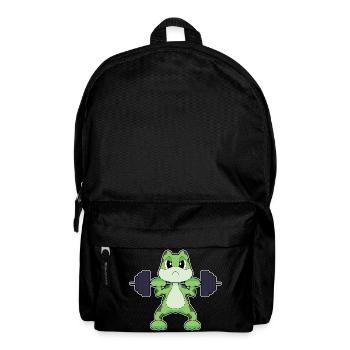 Frosch Bodybuilder Langhantel Bodybuilding - Rucksack - Schwarz - Vorne