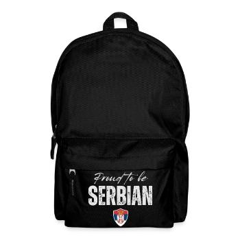 Serbe fier, fabriqué en Serbie - Sac à dos - noir - Devant