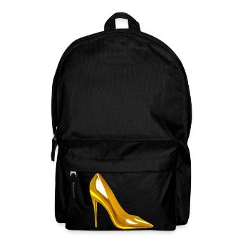 Goldener High Heel Schuh Design AI-Art - Rucksack - Schwarz - Vorne