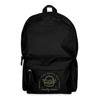 Crunchy mom funny organic healthy country life - Backpack - black - Front