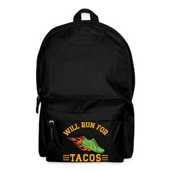 Running Will Run For Tacos Marathon Runner - Backpack - black - Front