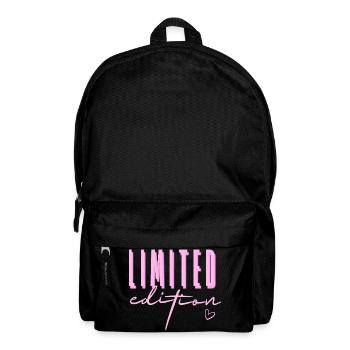 Limited Edition Pink Script | Streetwear Design - Rucksack - Schwarz - Vorne