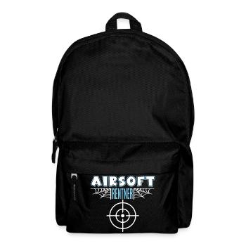 Airsoft Airsofter Rentner Rente Ruhestand - Rucksack - Schwarz - Vorne