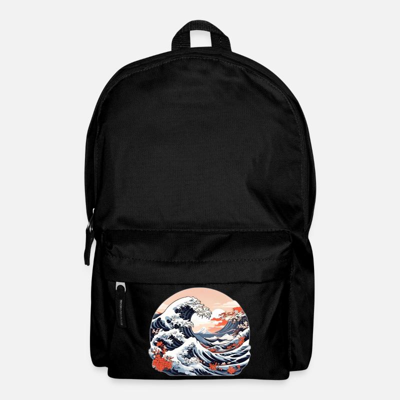 Große Welle von Kanagawa - Rucksack - Schwarz