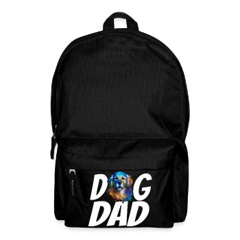 Golden Retriever Love Watercolor Art for Dog Dad - Backpack - black - Front