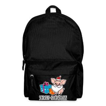 Fröhliche Weihnachten mit dem Schwein-Nachtsmann! - Rucksack - Schwarz - Vorne