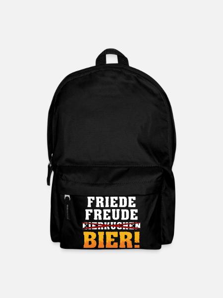 Frieden Freude Bier - Rucksack - Schwarz